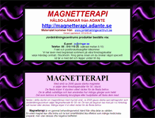 Tablet Screenshot of magnetterapi.adante.se